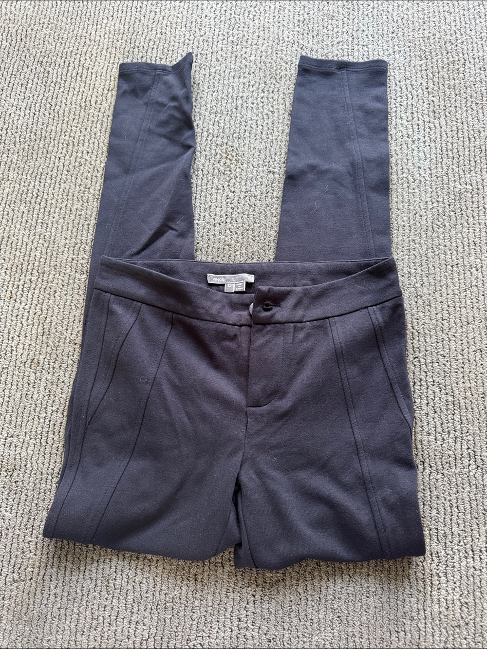 Vince Black Ponte Pull-On Trousers